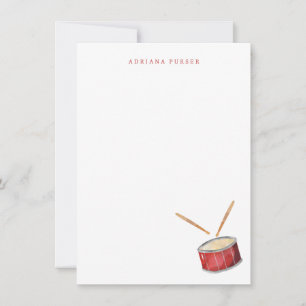 Drum Stationery - Drum bedankje Kaarten Notitiekaartje