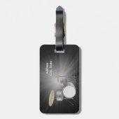 Drum Stel Bagagelabel in met lederen riem (Achterkant verticaal)