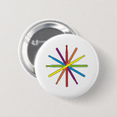 Drum Stick Color Star Ronde Button 5,7 Cm (Voorkant /achterkant)