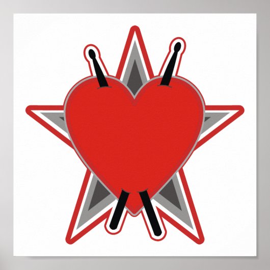 Drum Stick Tattoo Poster (Voorkant)