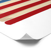 Drum Stick USA Flag Drummer T - shirts en Gifts Poster (Hoek)