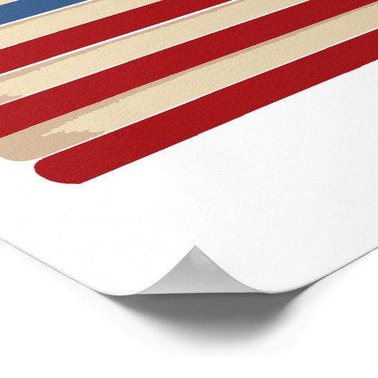 Drum Stick USA Flag Drummer T - shirts en Gifts Poster (Hoek)