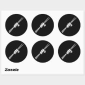 Drum Sticks Fist Punch Ronde Sticker (Vel)