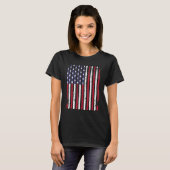 Drum Sticks vormt een  Amerikaanse vlag Patrioti T-shirt (Voorkant volledig)