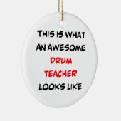 drum teacher, awesome keramisch ornament (Rechts)