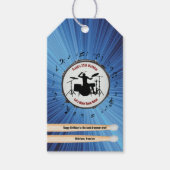 Drum up een aantal leuke drummer verjaardagsfeestj cadeaulabel (Voorkant)