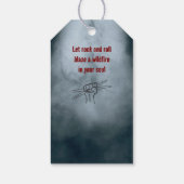 Drum up een aantal leuke drummer verjaardagsfeestj cadeaulabel (Achterkant)