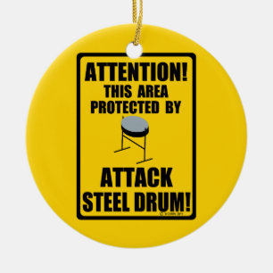 Drum van Attack Steel Keramisch Ornament