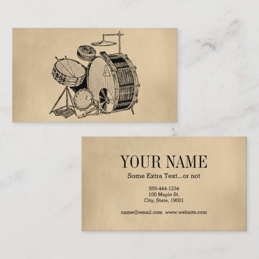  drum visitekaartje (Voorkant / Achterkant)