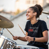 Drumatic Funny Quote met Rode en Witte Tekst T-shirt