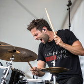 Drumatische Drummer Grappig Quote met Rood Wit Tek T-shirt