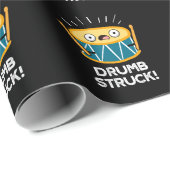 Drumb Struck Funny Drummer Drum Pun Dark BG Cadeaupapier (Rol Hoek)