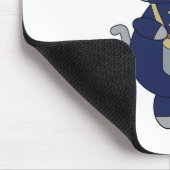 Drumband Drummer Grijze Kat Marineblauw Goud Muismat (Hoek)