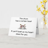DRUMBEAT-HEARTBEAT-EVERYDAY / OP UW VERJAARDAG KAART (Gele Bloem)