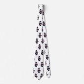 Drumcat Marching Band Navy Blauw Rood Stropdas (Voorkant)