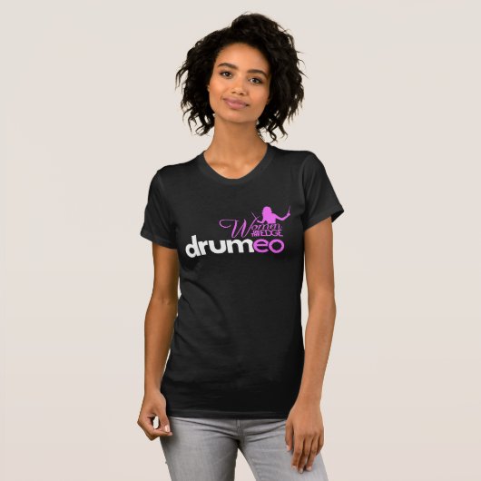 Drumeo vrouwen op het rand Shirt - Roze (Voorkant volledig)