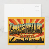 Drumheller Alberta Dinosauriërhoofdstad Briefkaart (Voorkant / Achterkant)