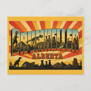 Drumheller Alberta Dinosauriërhoofdstad Briefkaart