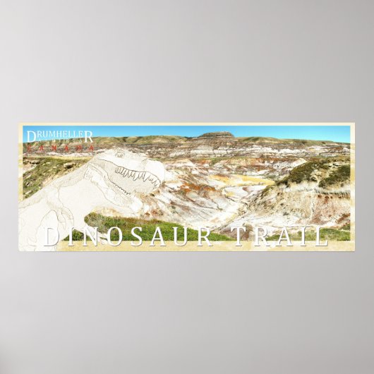 Drumheller Badlands Dinosaur Trail Foto Poster (Voorkant)