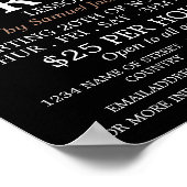 Drumkit, drumlessen Adverteren Poster (Hoek)