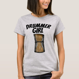 DRUMLADIES DRUMMER GIRL T SHIRL T-SHIRT