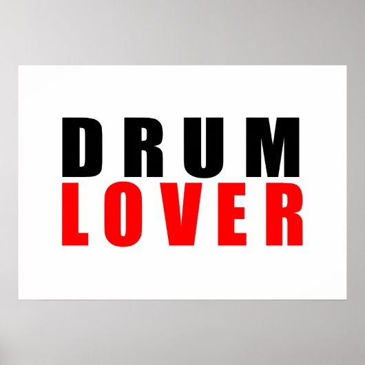 Drumliefhebber Poster (Voorkant)