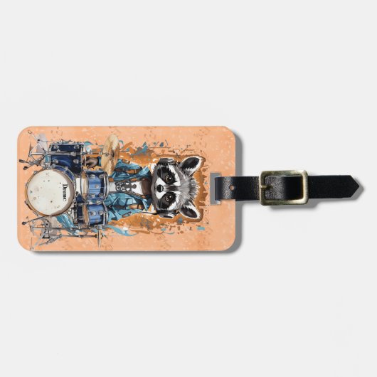 Drumliefhebbers Bagagelabel (Voorkant horizontaal)