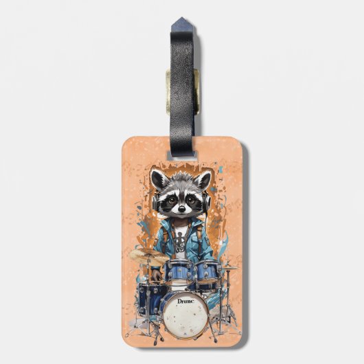 Drumliefhebbers Bagagelabel (Achterkant verticaal)