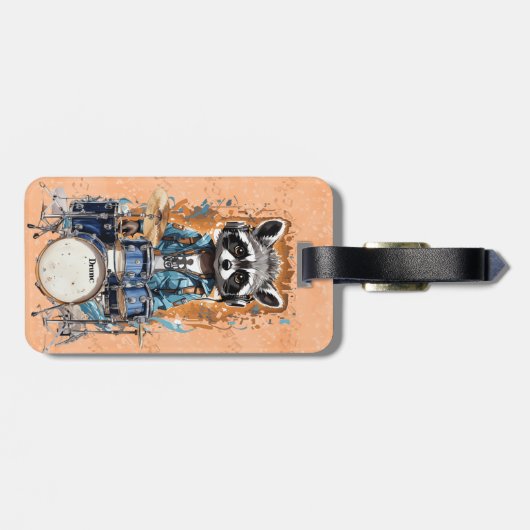 Drumliefhebbers Bagagelabel (Achterkant horizontaal)
