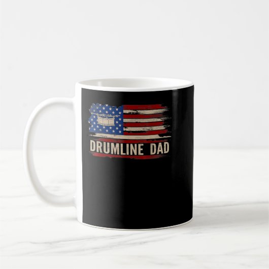  Drumline Dad American USA Flag Music Gift Koffiemok (Links)