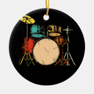 Drumline Drumset  Drummer Keramisch Ornament