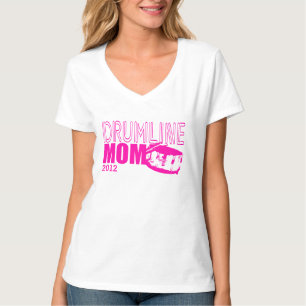 Drumline mam roze met datum t-shirt