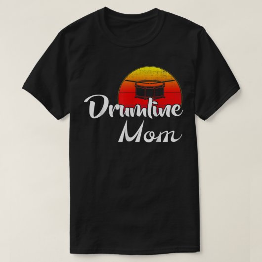  Drumline mamma Retro Sunset Funny Music Gift T-shirt (Design voorkant)