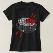 Drumline marching Band Word Cloud Art T-shirt (Design voorkant)