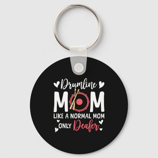 Drumline Moeder Als Een Normale Moeder Drum Liefhe Sleutelhanger (Voorkant)