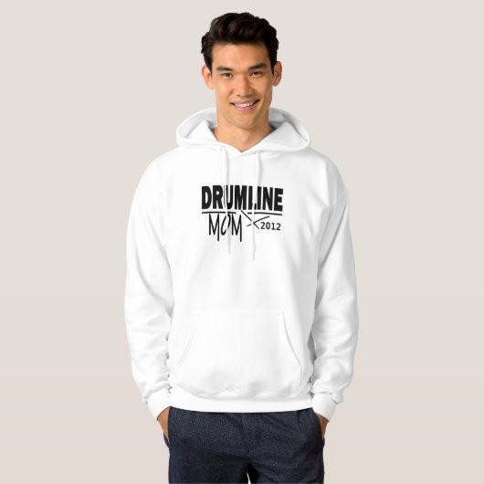 Drumline / moeder met date hoodie (Voorkant volledig)