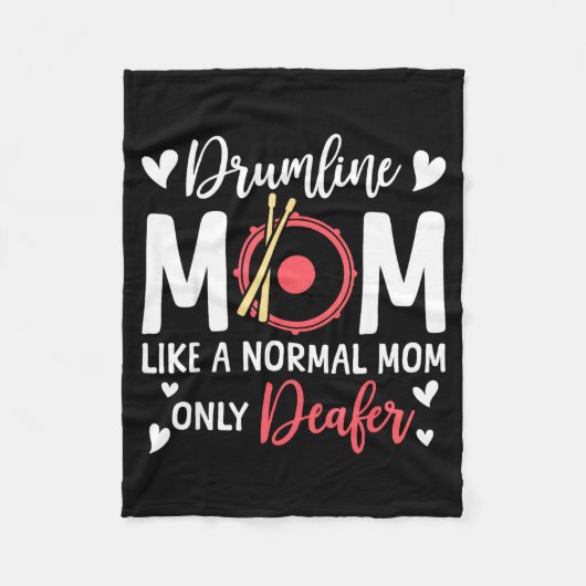 Drumline Mom Like A Normal Mom Drumming Lover Drum Fleece Deken (Voorkant)