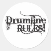 Drumlineregels Ronde Sticker (Voorkant)