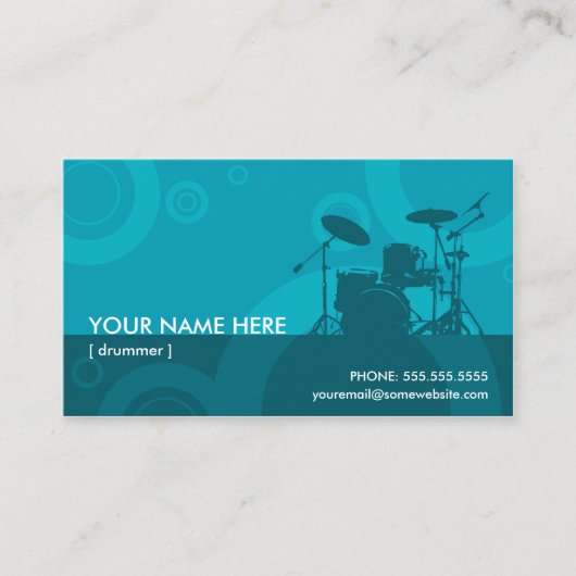 drummeling visitekaartje (Voorkant)