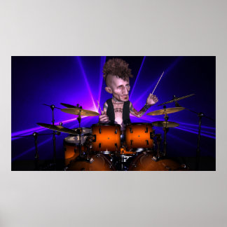 Drummen met het Poster van de Lasers