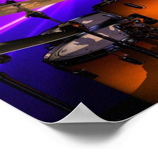 Drummen met het Poster van de Lasers (Hoek)