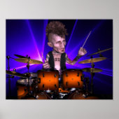Drummen met het Poster van de Lasers (Voorkant)
