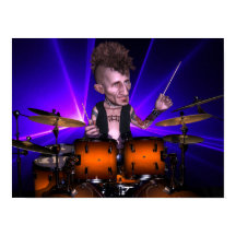 Drummen met het Poster van de Lasers