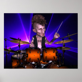 Drummen met het Poster van de Lasers
