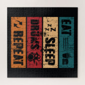 Drummen passie: t-shirt ontwerp illustratie. legpuzzel (Horizontaal)