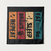 Drummen passie: t-shirt ontwerp illustratie. wandkleed (Voorkant (horizontaal))