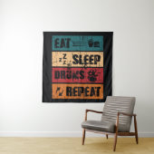 Drummen passie: t-shirt ontwerp illustratie. wandkleed (In situ)