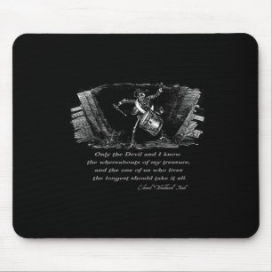 Drummen Pirate Skeleton met Blackbeard Quote Hall Muismat
