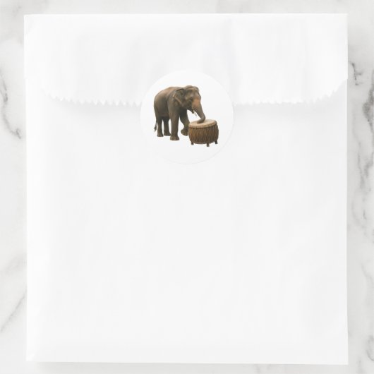 Drummende olifant Sticker (Tas)