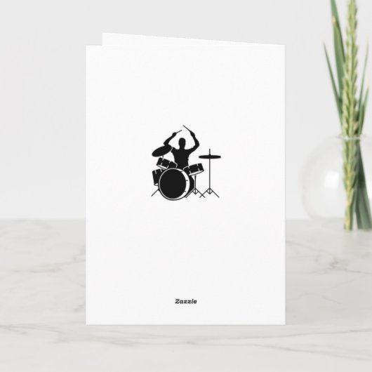 Drummende Verjaardag Kaart (Achterkant)